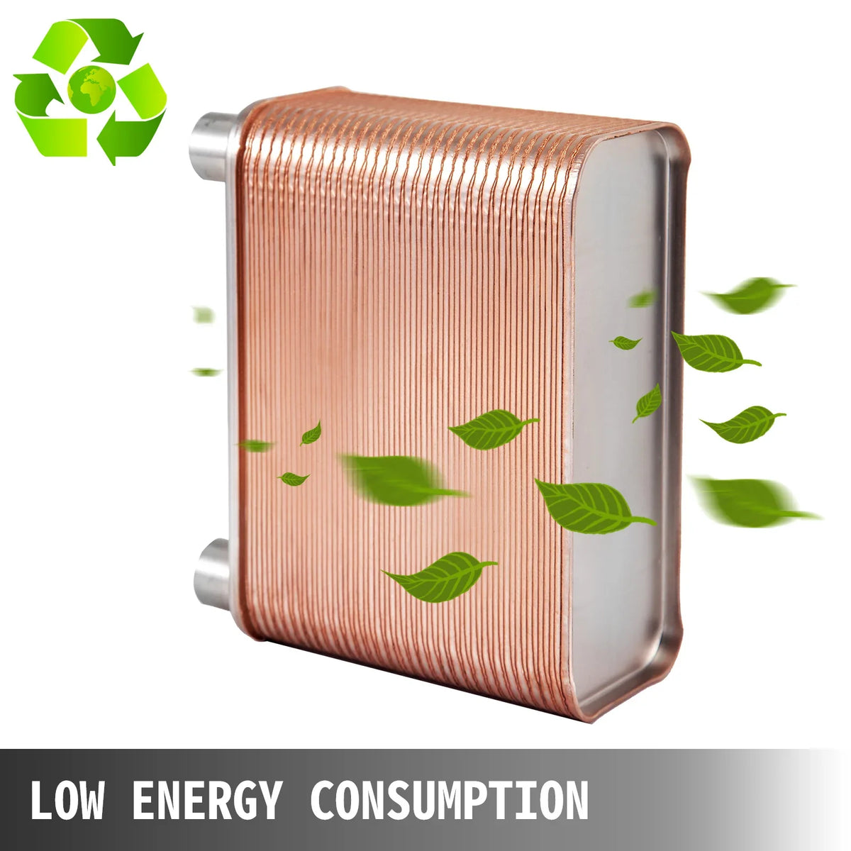 Heat Exchanger 60 Plates Brazed Plate Heat Exchanger BSP FPT Heat Exchanger EATB12 Beer Wort Chiller for Hydronic Heating