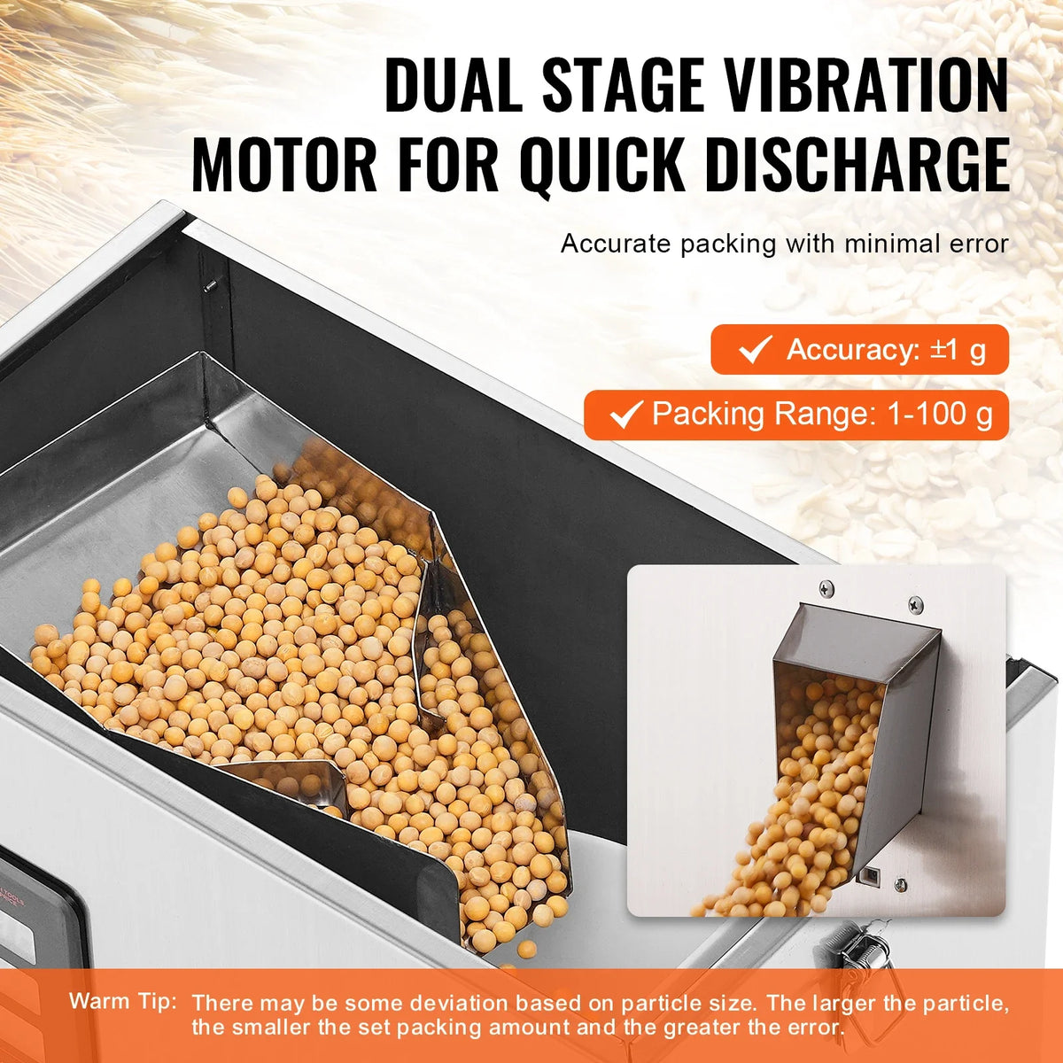 Automatic Particle Packaging Machine,1-100g,Multi-Function Pouch Powder Sachet Weighting Filling Packing Machine for Seeds