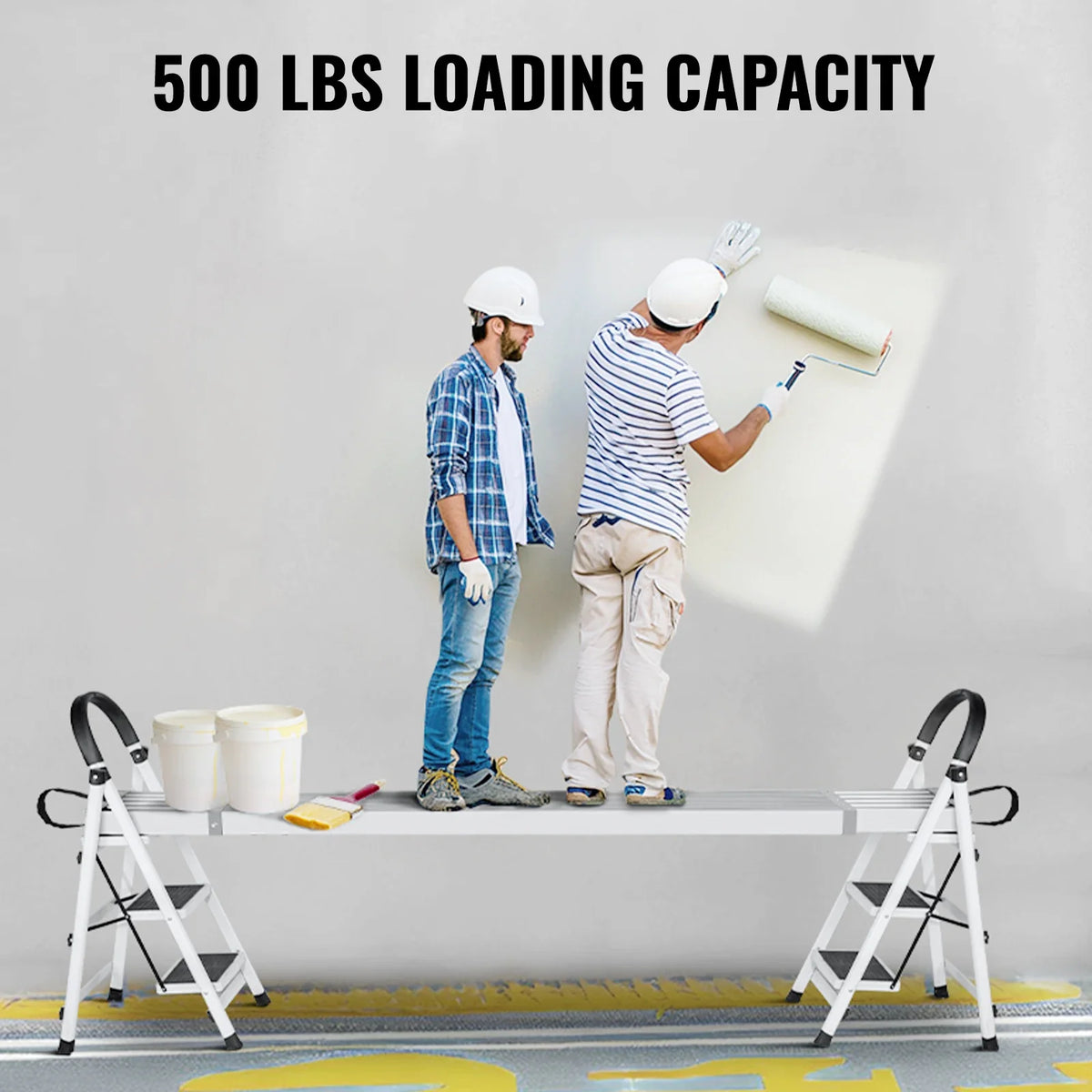 Telescoping Aluminum Work Plank 6-9 Feet 500lbs Capacity 12.5 inch Width Aluminum Scaffold Plank Extension Staging Plank