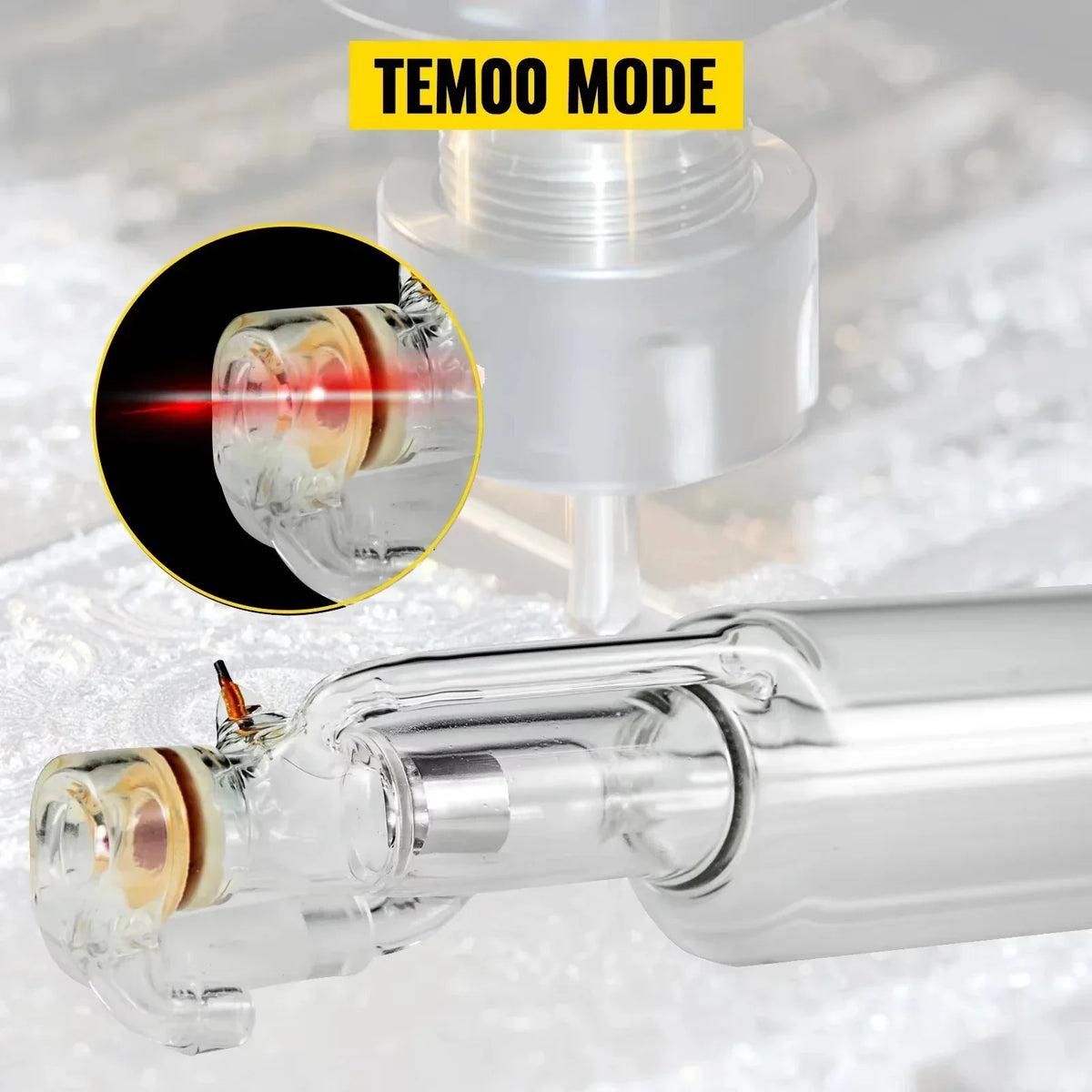CO2 Laser Tube 40-150W 80mm Glass Dia, 700-1830mm Length High-Power Engraving Cutting Machine Long Service Life