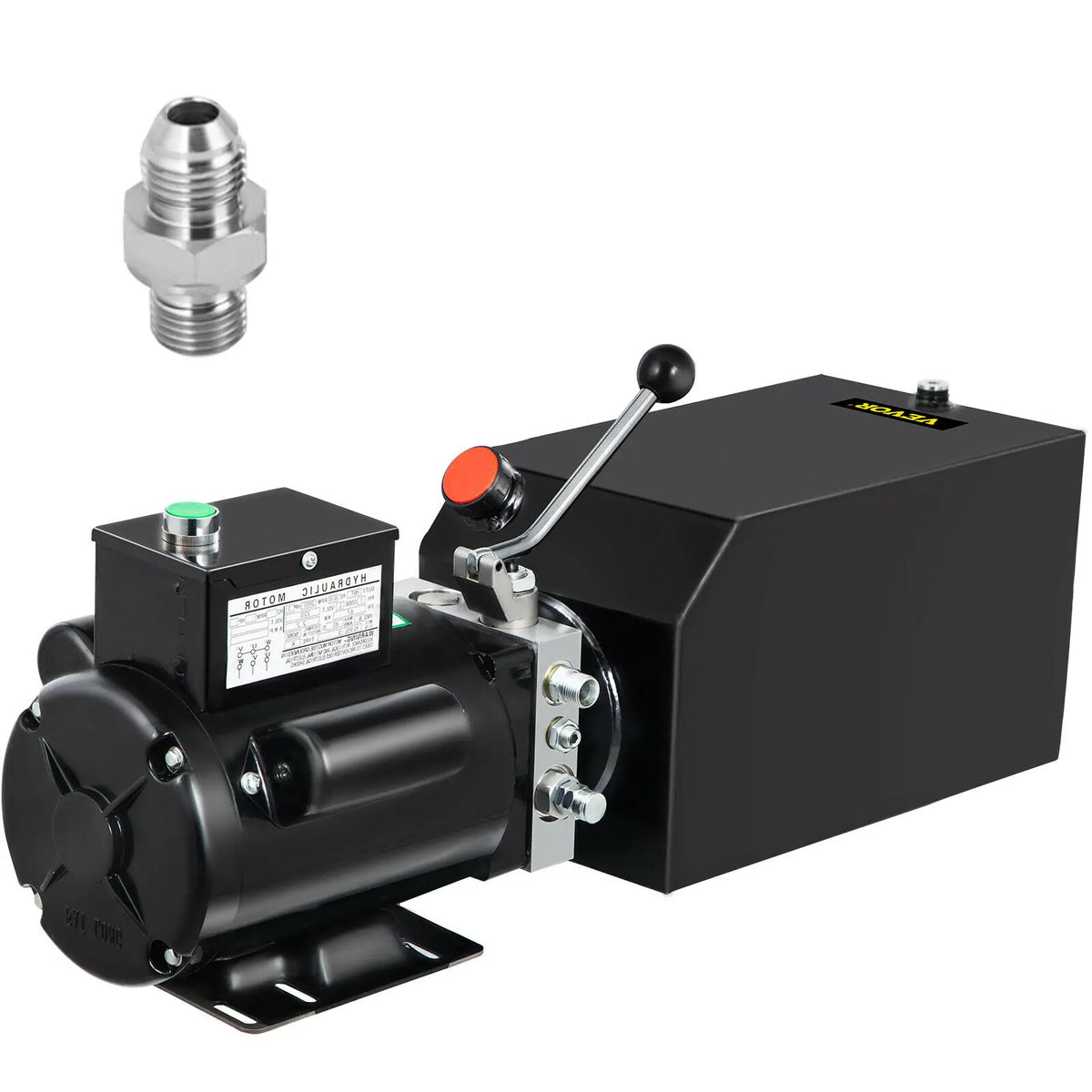 Car Mounted Hydraulic Pump 14L Quarthydraulic Pump Unit 2950Psi Dump Trailer 1 Ph Auto Repair Shop With Oil Reservoir Tan