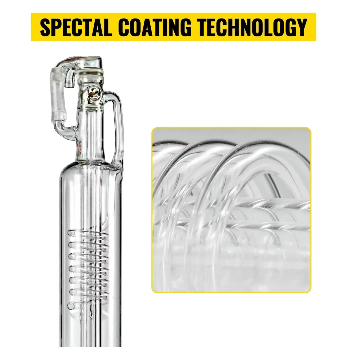 CO2 Laser Tube 40-150W 80mm Glass Dia, 700-1830mm Length High-Power Engraving Cutting Machine Long Service Life