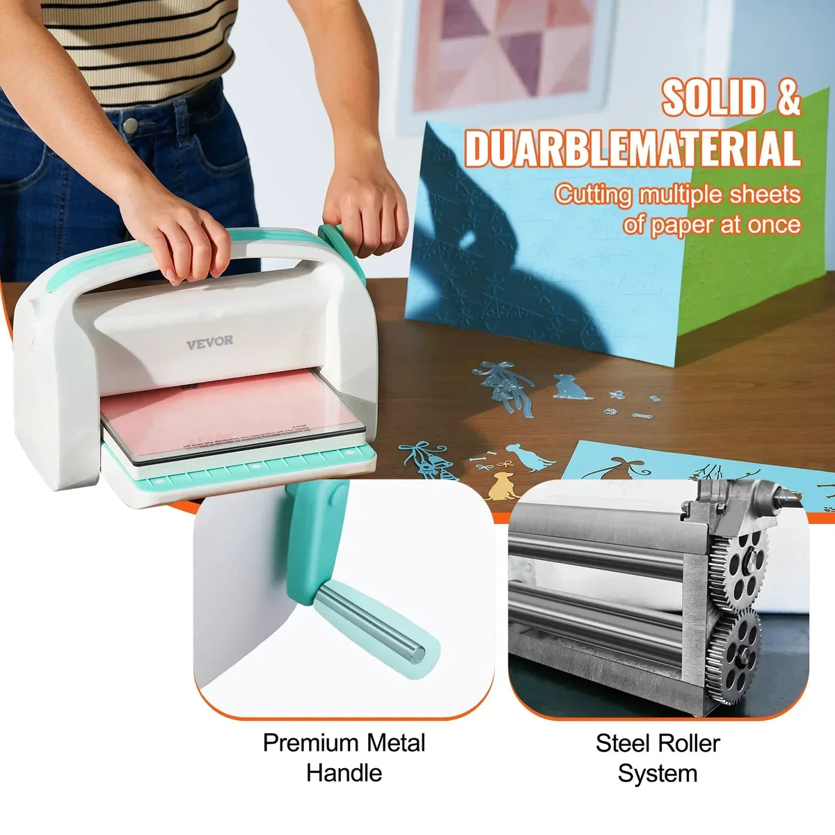 6/9in Manual Die Cutting Embossing Machine Mini Opening Scrapbooking Handmake Tools for DIY Art Craft Card Decorations