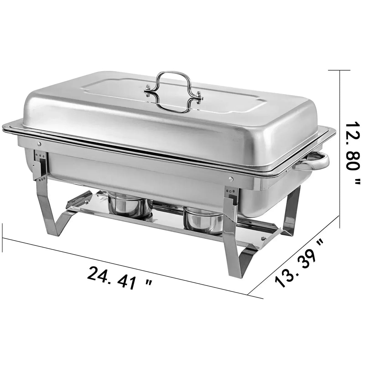 9L/8 Quart Chafing Dishes Buffet Stove Food Warmer Stainless Steel Foldable for Self-Service Restaurant Catering Parties