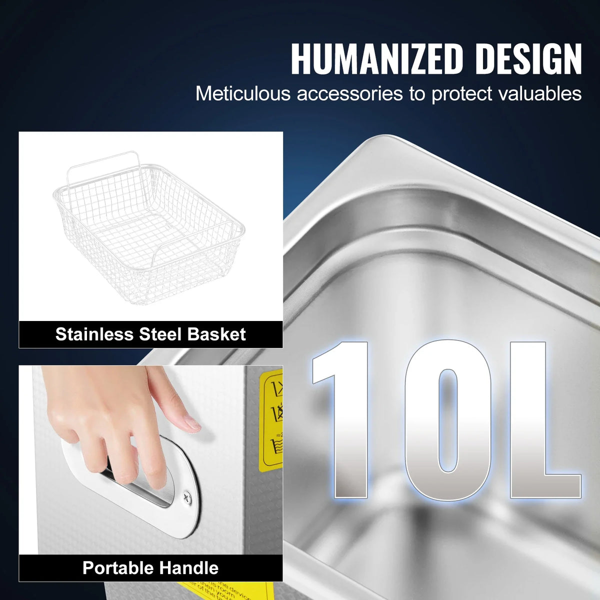 10L Ultrasonic Cleaner Machine Stainless Steel Ultrasonic Cleaning Machine Digital Heater Timer Jewelry Cleaning for Home