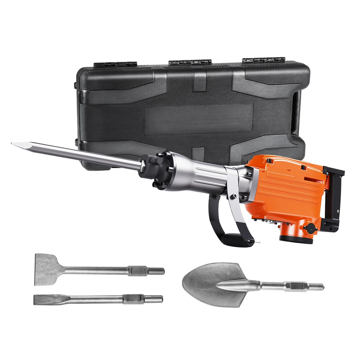 Demolition Jack Hammer 2200W 1400 BPM Jack Hammer Concrete Breaker,6pcs Chisels Bit Gloves for Trenching Breaking Holes