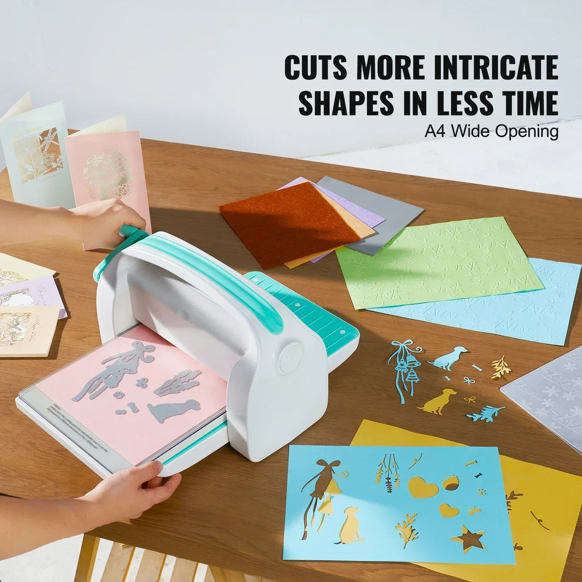 6/9in Manual Die Cutting Embossing Machine Mini Opening Scrapbooking Handmake Tools for DIY Art Craft Card Decorations