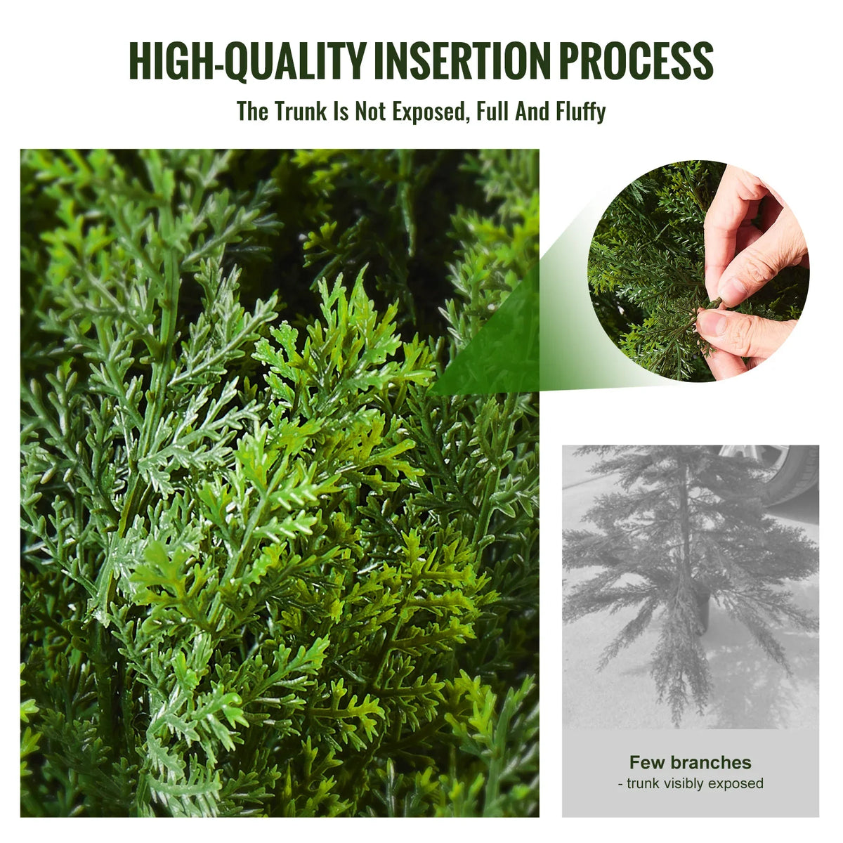 Artificial Cedar Topiary Tree Evergreen Fake Pine Cypress Trees Plant Artificial Greenery Set for Home Decor IndoorOutdoor