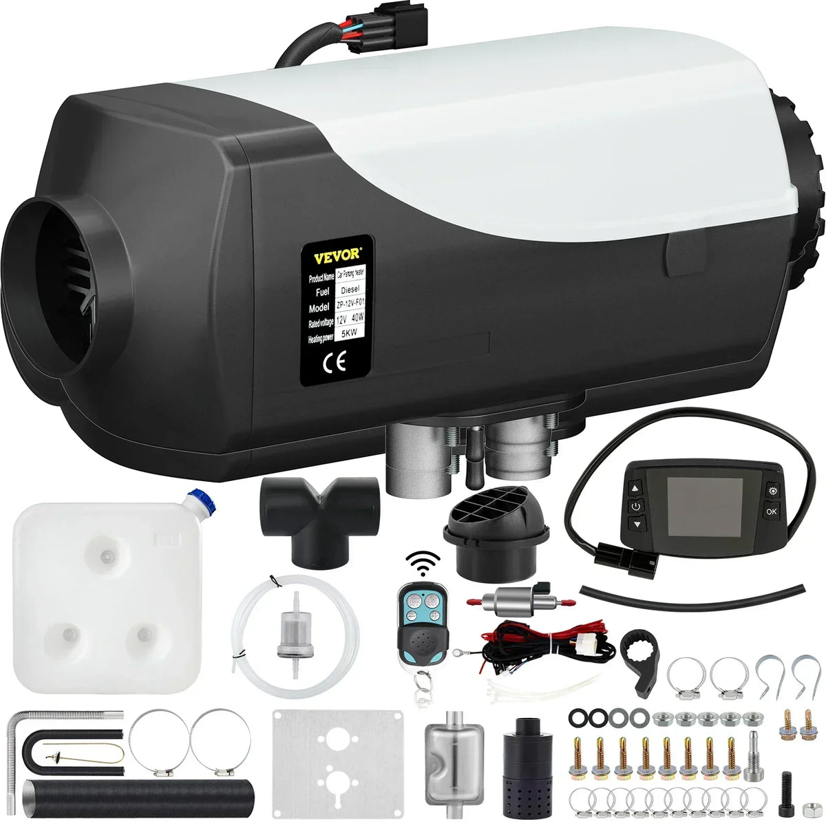 Car Heater Air Diesel Parking Heater 12V 2/5/8KW  LCD Switch Silencer Truck Boat Autos Portable Heat Installation