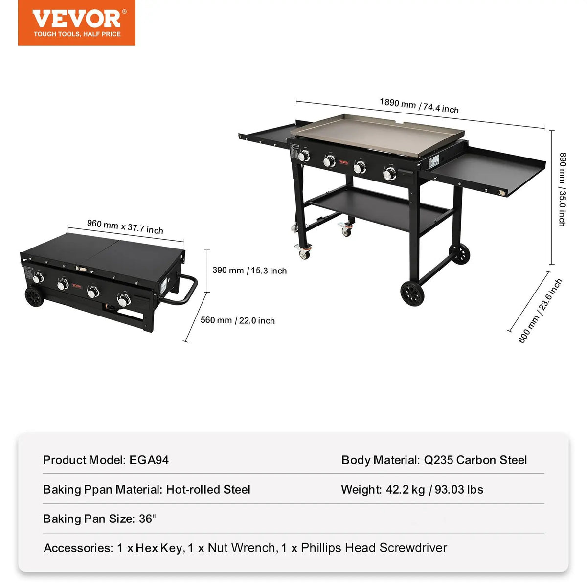 Commercial Griddle on Cart,17/22/36in Heavy Duty Manual Flat Top Griddle,Outdoor Cooking Station,Steel LPG Gas Griddle