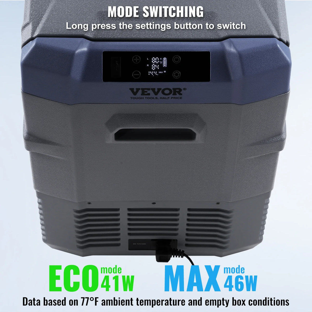 40L Car Refrigerator, 12V Car Fridge, Dual Zone Portable Freezer, -4℉-68℉, 12/24V DC and 100-240V AC Compressor Cooler