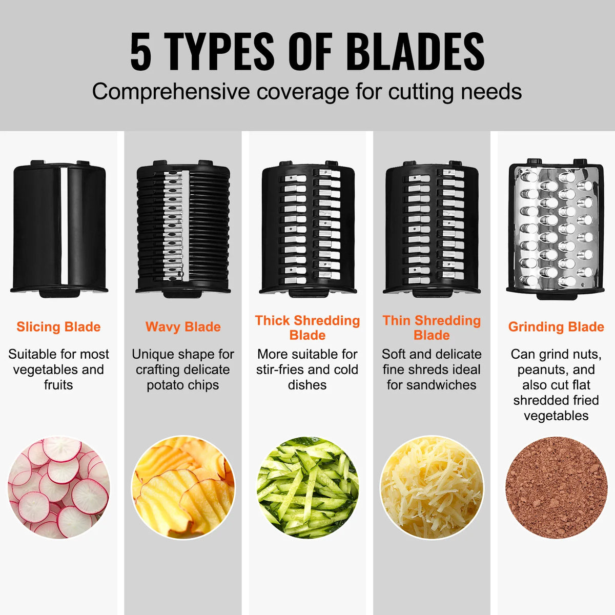 Electric Cheese Grater Salad Maker,250W Salad Shooter, Electric Vegetable Slicer Stainless Steel Food Cutter for Vegetable