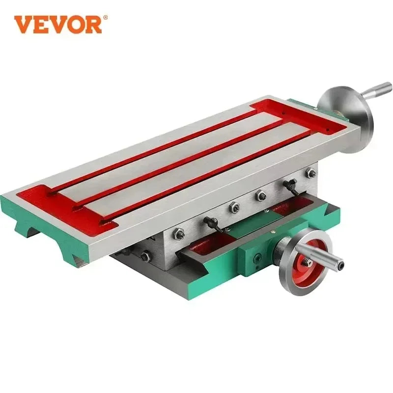 Milling Table Worktable Cross Milling Machine 17.7×6.7Inch Compound Slide Multifunction Compound 2 Axis 4 Ways Drill
