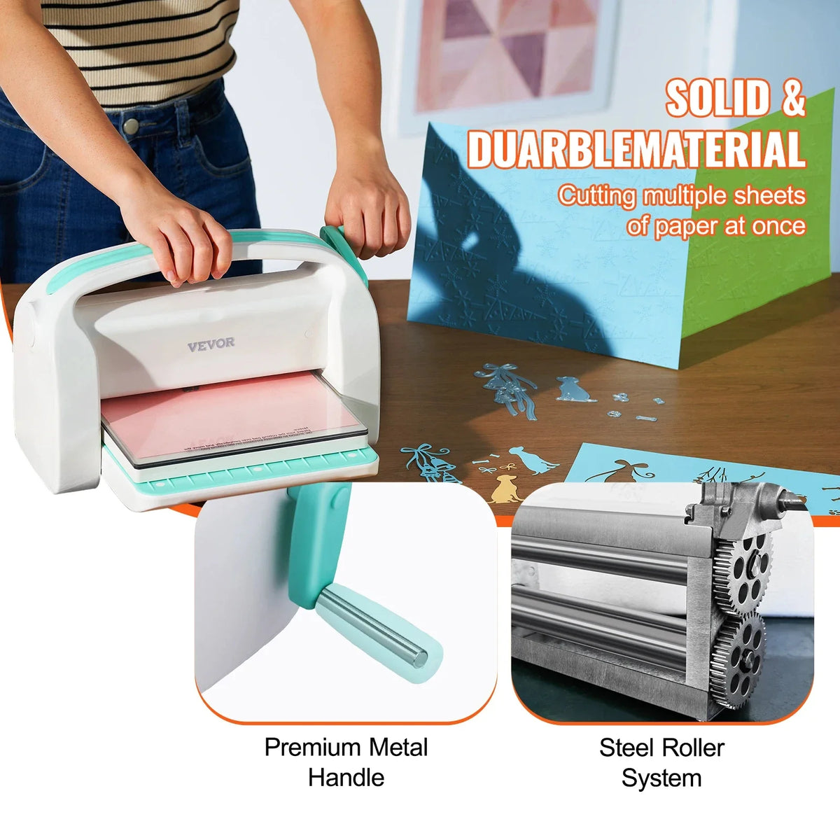 6/9in Manual Die Cutting Embossing Machine Mini Opening Scrapbooking Handmake Tools for DIY Art Craft Card Decorations