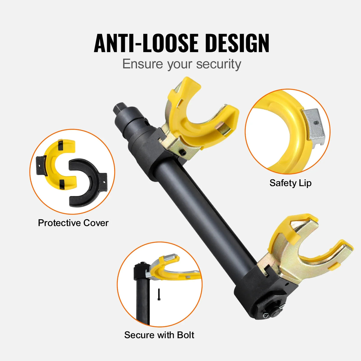 Strut Spring Compressor Set Macpherson Strut Spring Compressor Kit Interchangeable Fork Strut Coil Extractor Remover Tool