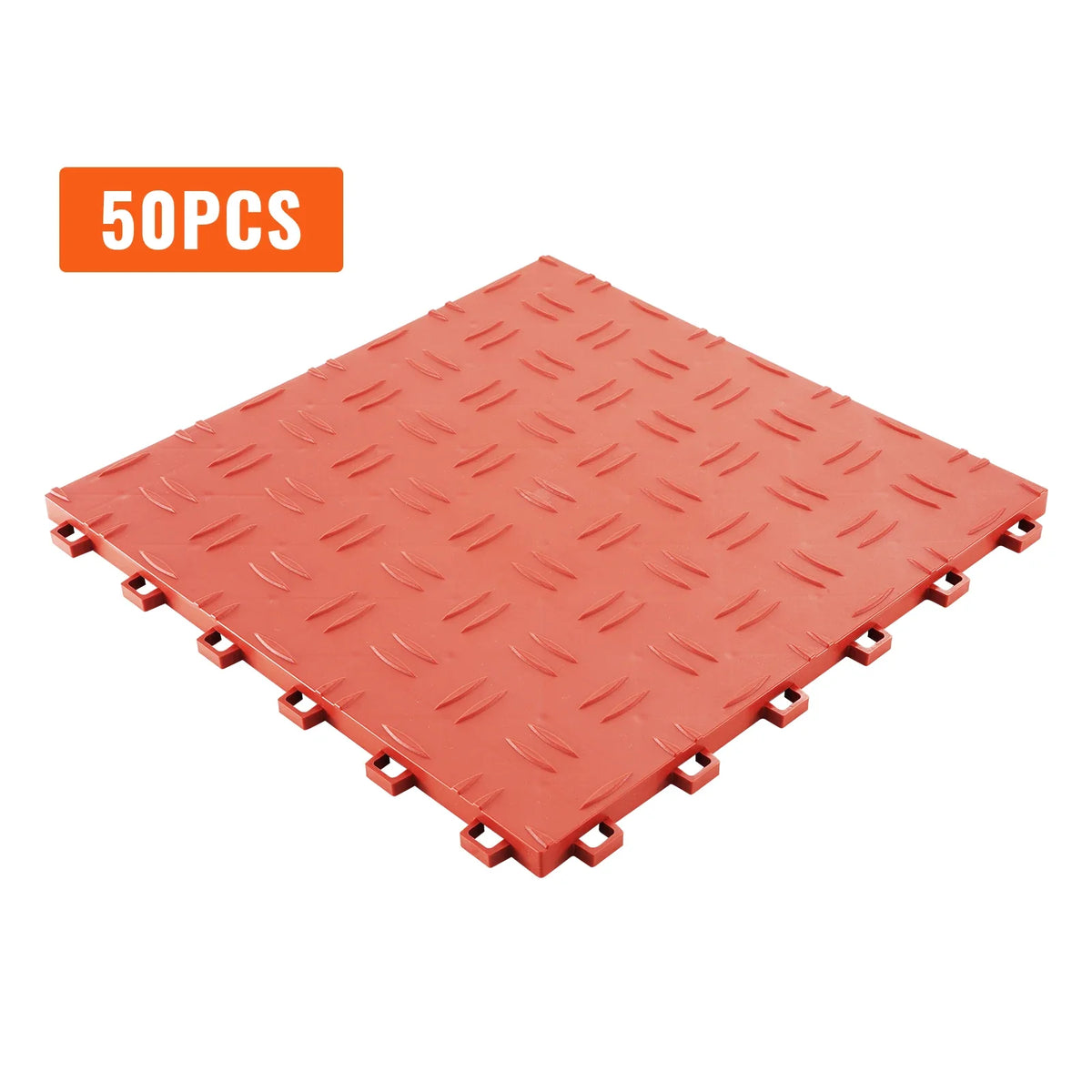 12 x 12 x 0.53 inch 25/50 Pack Non-Slip Double-Sided Texture Garage Flooring Tiles for Garages Basements Repair Shops