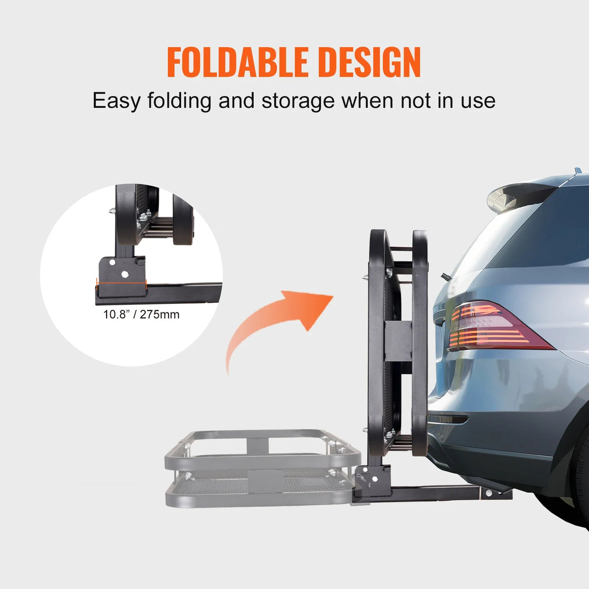 53/60 in Hitch Cargo Carrier 400/500lb Capacity Trailer Hitch Mount Aluminum Cargo Basket for SUV Truck Pickup Camping