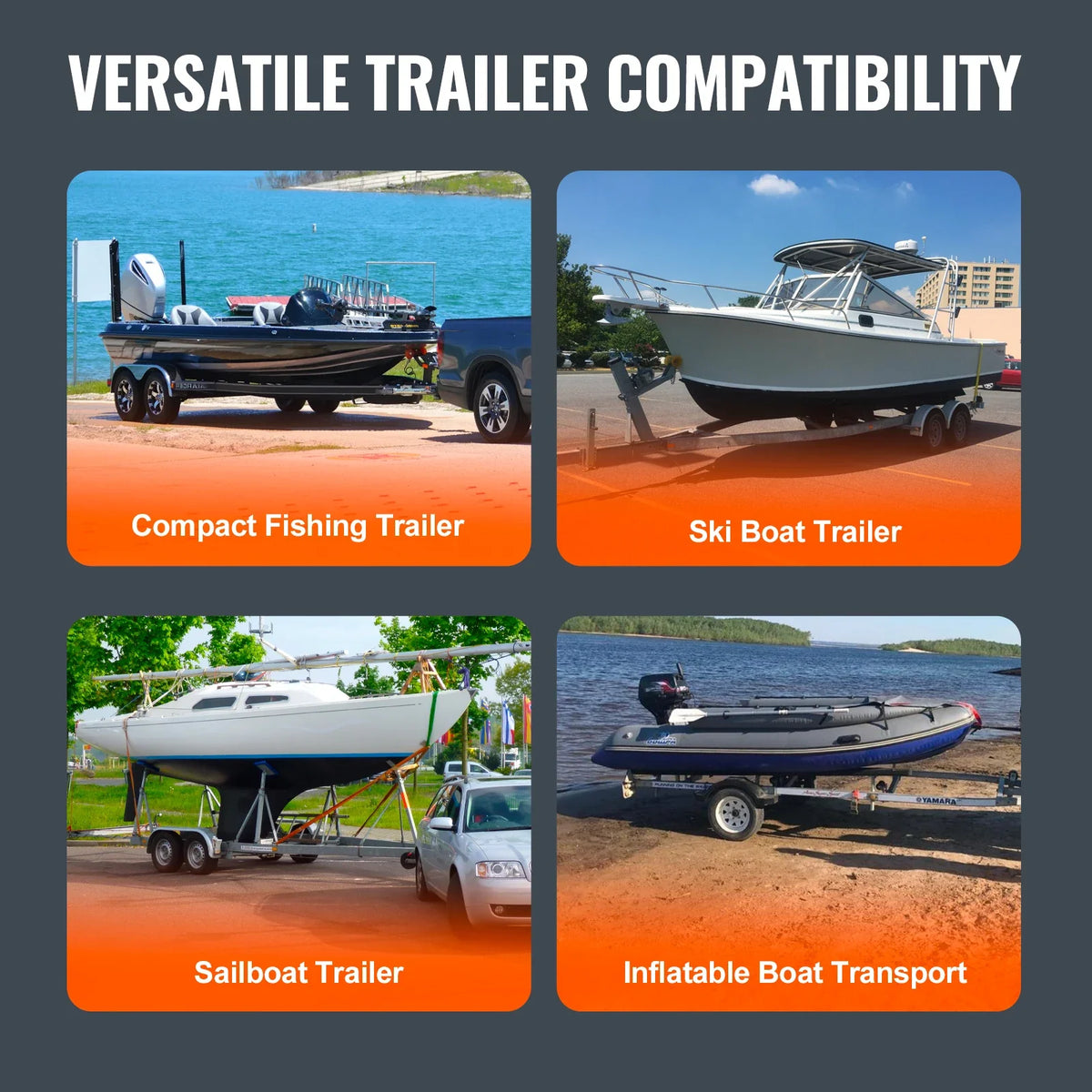 Marine Trailer Assistant, 27.6” Flexibly Adjustable Bunk Guide-Ons, Suitable for Ski Boats, Fishing Boats, or Sailboats 20