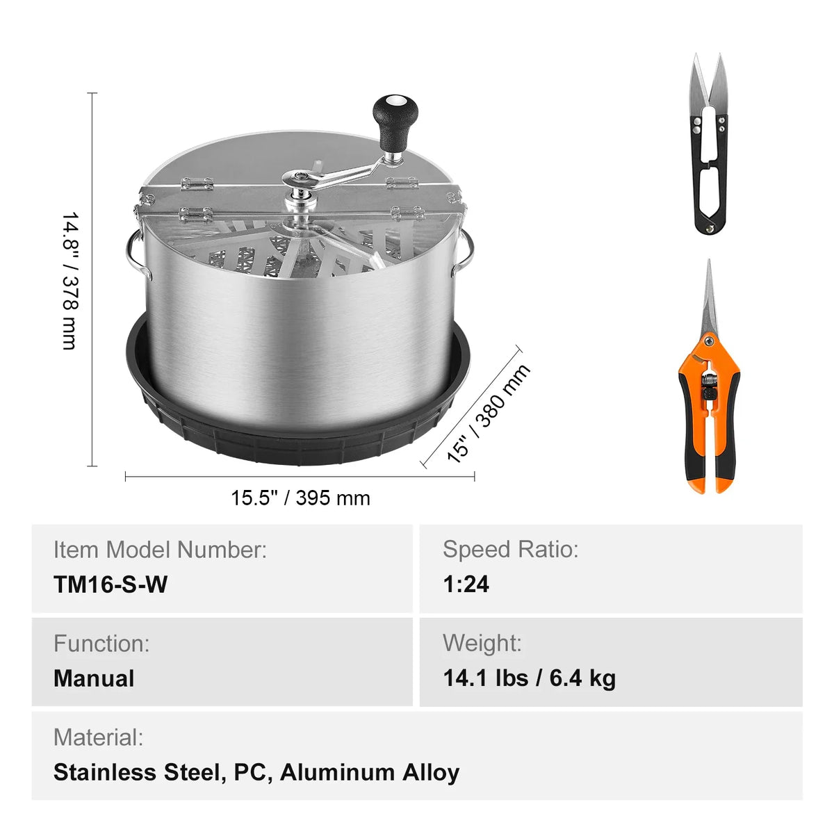 Bud Leaf Trimmer Stainless Steel Manual Bud Trimmer Machine Hand Pruners Included for Cutting Leaves Buds Hydroponic Plant