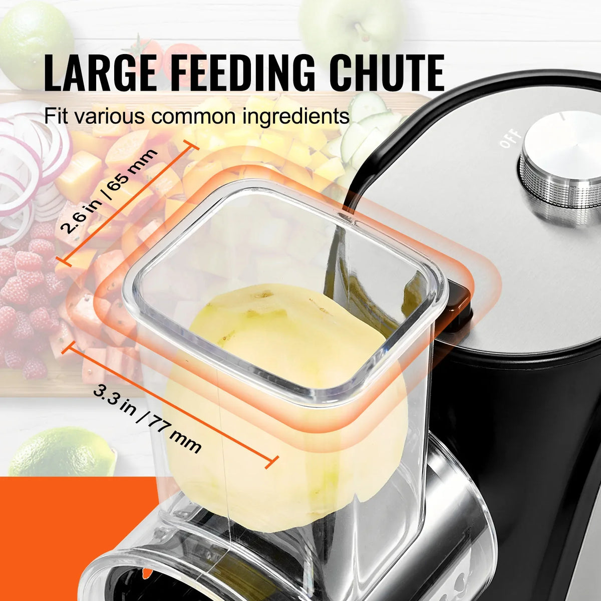 Electric Cheese Grater Salad Maker,250W Salad Shooter, Electric Vegetable Slicer Stainless Steel Food Cutter for Vegetable