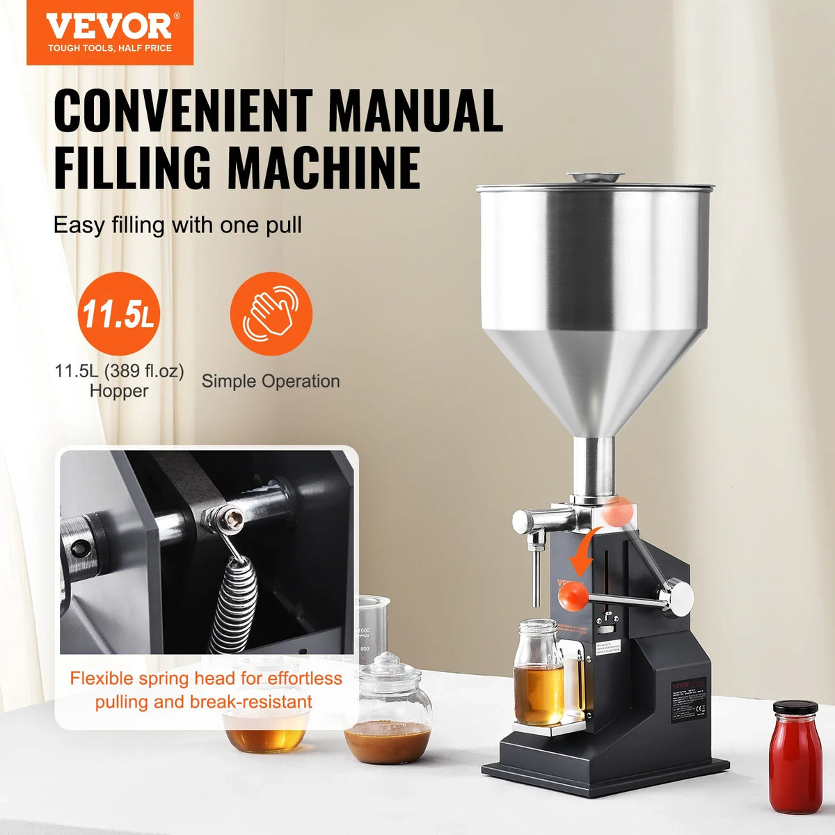5-50/100ml A02 Pneumatic/Manual Paste Liquid Filling Machine Bottle Liquid Filler with Pedal for Water Juice Cosmetic Milk