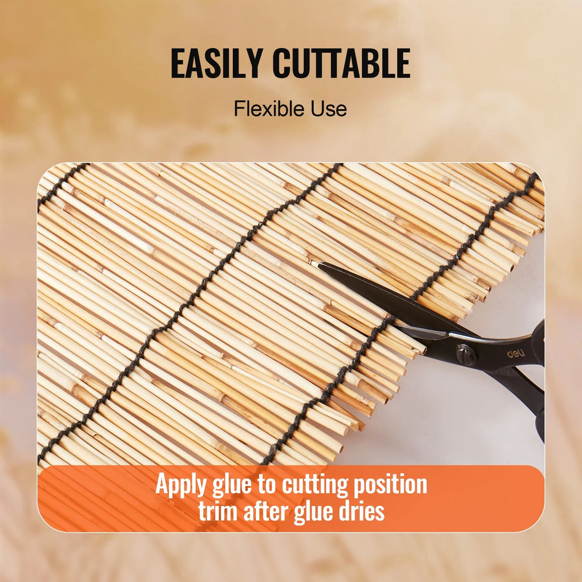 Natural Reed Fencing 5.5 ft x 16.4 ft Balcony Reed Fence Roll for Outdoor Backyard Patio Backyard Garden Fencing Divider