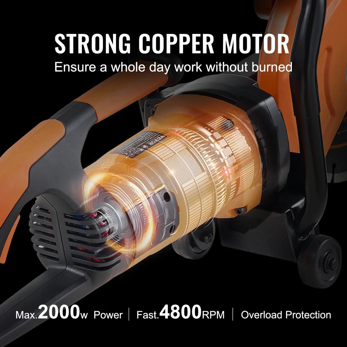 Electric Concrete Saw 9 in 1800W 15A Motor Circular Saw Cutter with 3.5 in Cutting Depth Wet/Dry Disk Saw Cutter for Stone