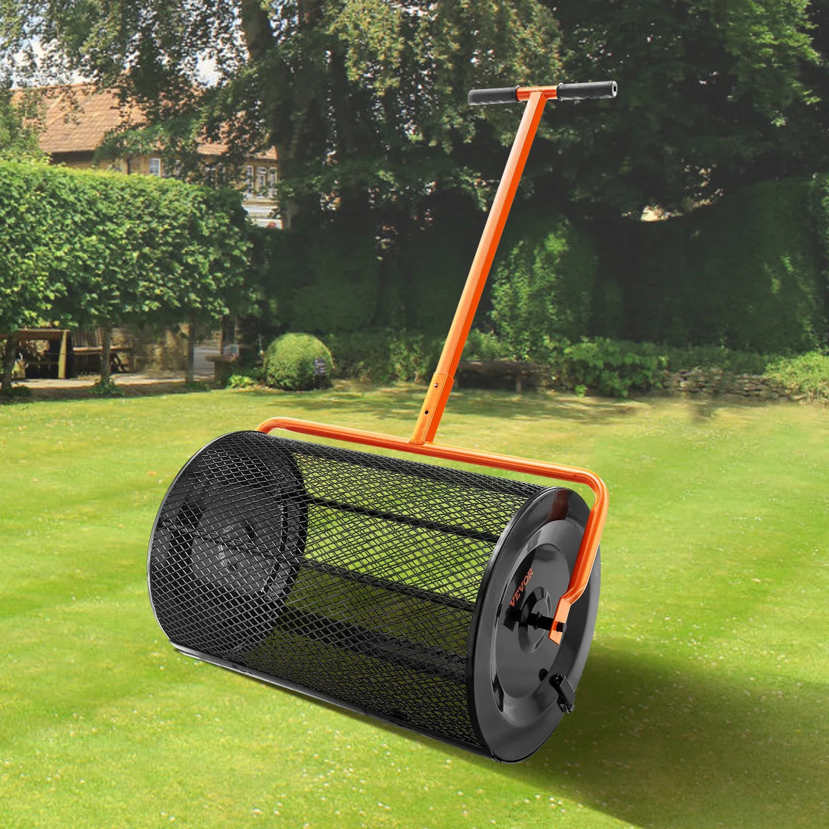 Garden Seeder Walk-Behind Garden Push Seeder Manual Row Crop Planter Garden Lawn Spreader for Sowing Seed for Various Seed