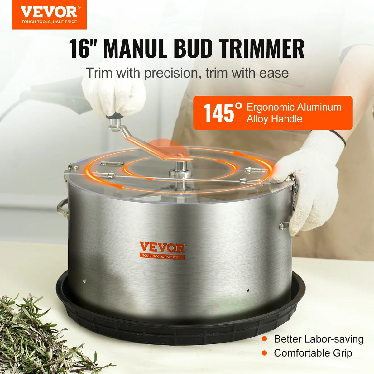 Bud Leaf Trimmer Stainless Steel Manual Bud Trimmer Machine Hand Pruners Included for Cutting Leaves Buds Hydroponic Plant