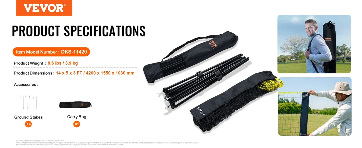 Badminton Net Set,Outdoor Backyard Beach Badminton Net,Portable Badminton Equipment Set,Adults Badminton Net with Poles