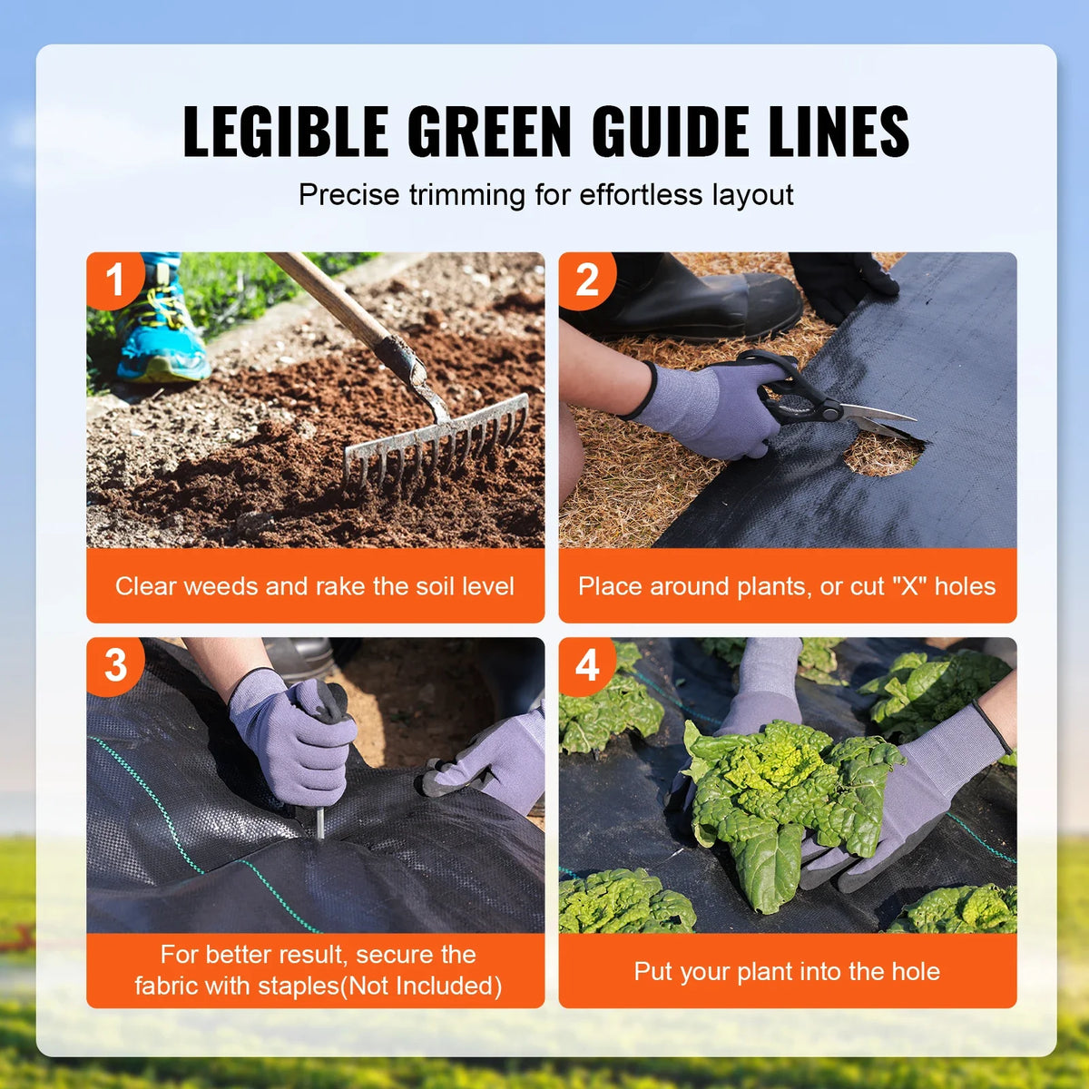 5FTx250FT Weed Barrier Landscape Fabric, 5OZ Woven Geotextile Fabric for Weed Blocker Weed Mat, Driveway Fabric