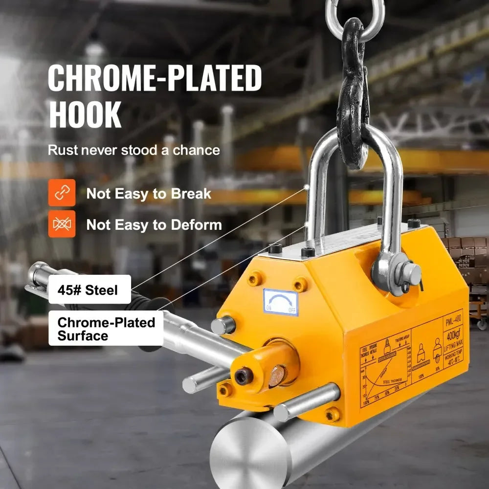 100KG-2000KG Permanent Magnetic Lifter Pulling Capacity 2.5 Safety Factor Neodymium & Steel Lifting Magnet Lift Magnets
