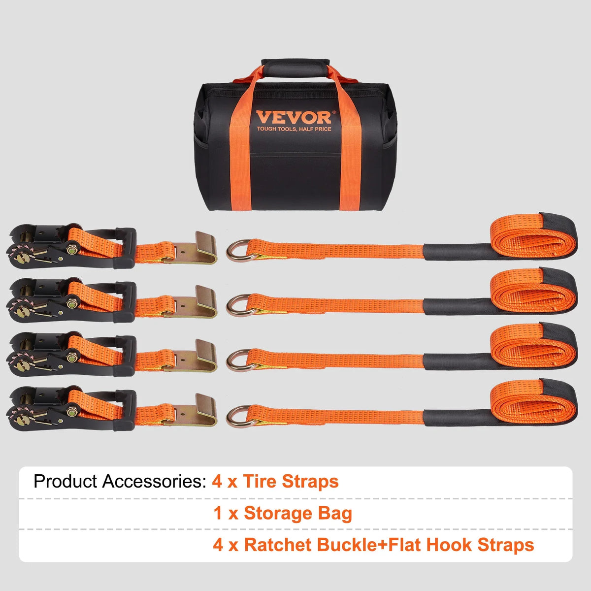 Ratchet Tie Down Straps Kit 2"x96"/120" Tire Straps Car Tie Down Straps with Snap Hooks for Passenger Car Truck Trailer