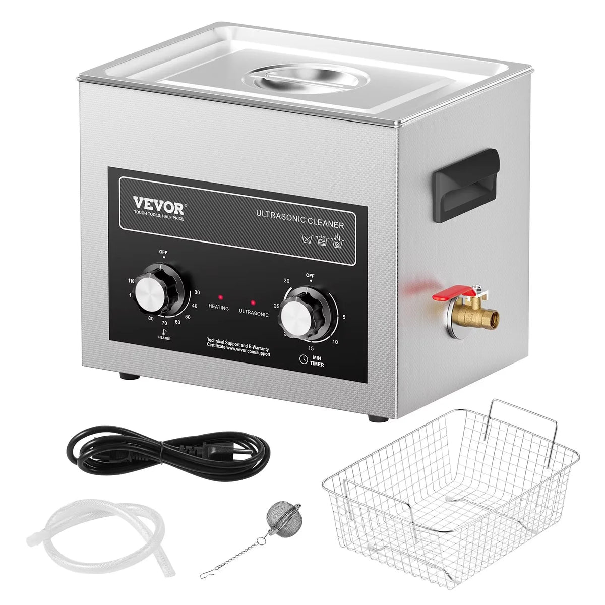 Ultrasonic Cleaner with Heater Timer 2/3/6/10/15/30L for Lab Tools Metal Parts Carburetor Brass Auto Parts Engine Parts