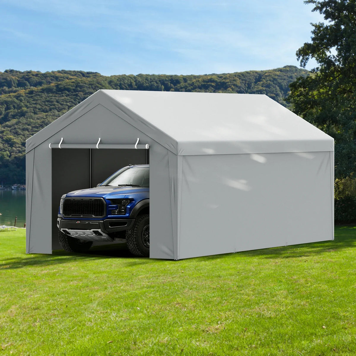Replacement Canopy Cover Without Frame 10x20 ft Garage Tent Shelter Tarp Waterproof&UV Protected Garden Outdoor Carport