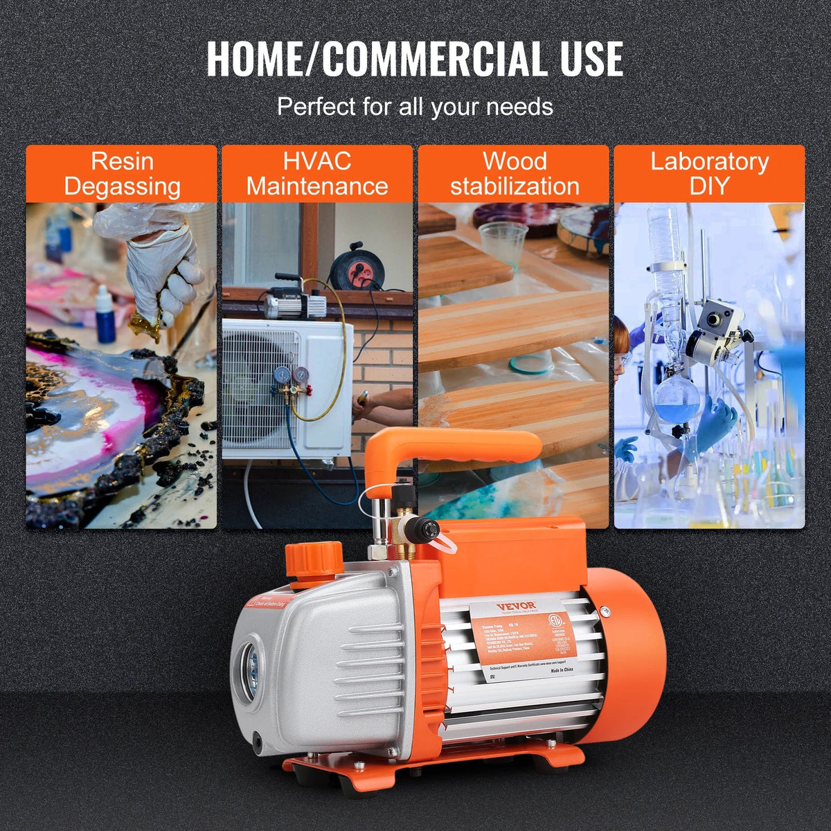 1/5 HP Single Stage Vacuum Pump 3.5 CFM AC Air Conditioning Conditioner Vacuum Pump HVAC Repair Refrigeration Maintenance