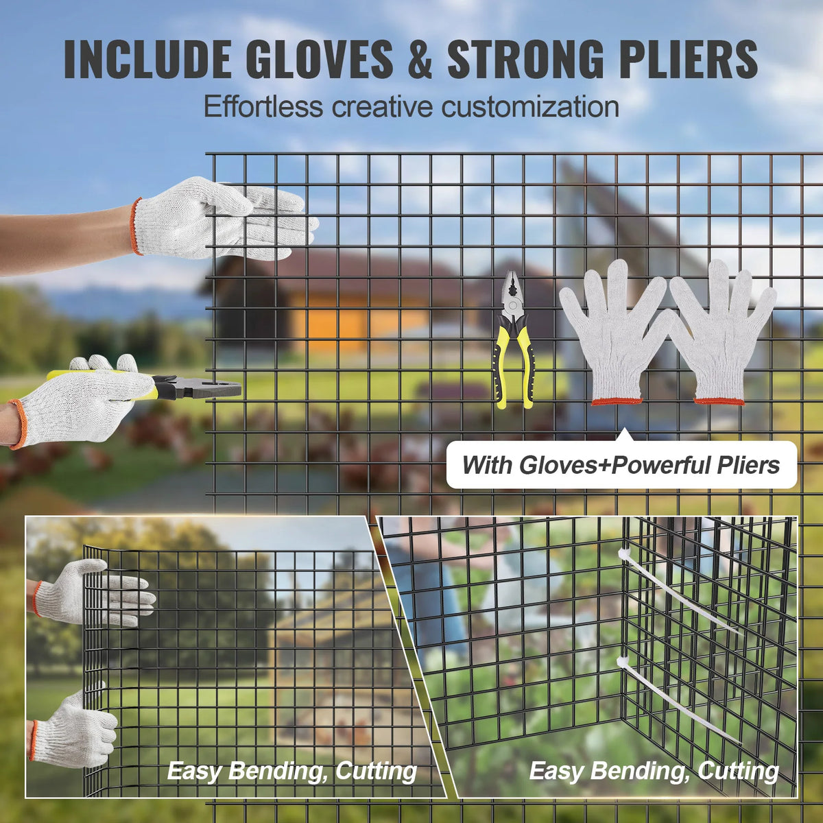 Hardware Cloth Galvanized Wire Mesh Roll Vinyl Coating Metal Wire Mesh for Chicken Coop Barrier Poultry Enclosures Black
