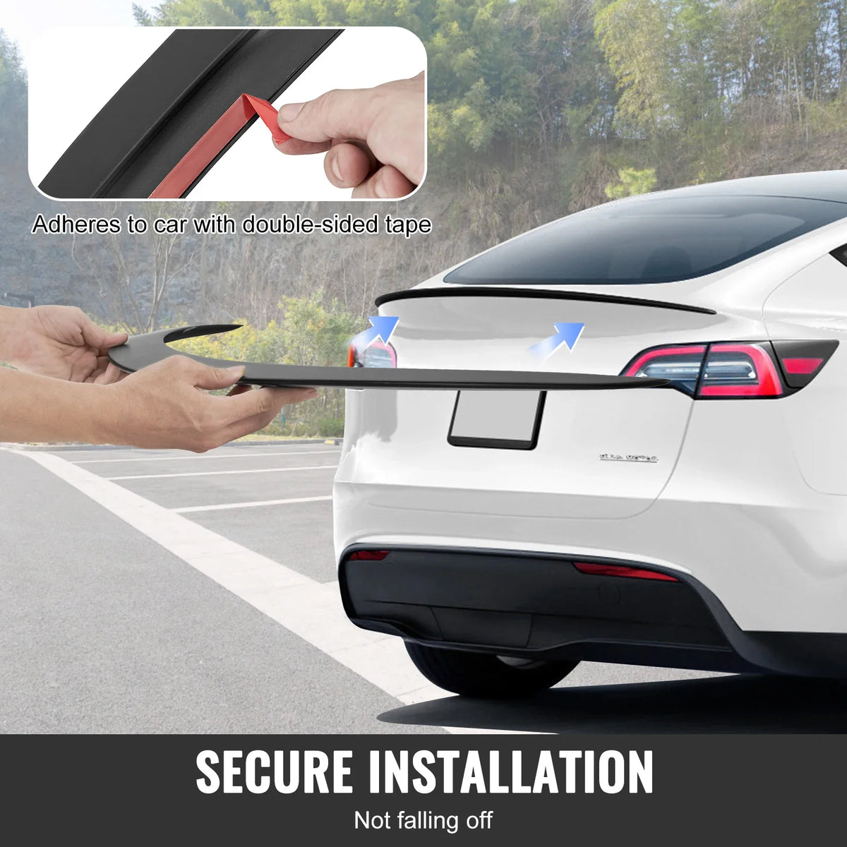 48.2/47.2 inch Spoiler Compatible with Tesla Model 3/Model Y, High Strength ABS Material, Racing Spoilers for Cars