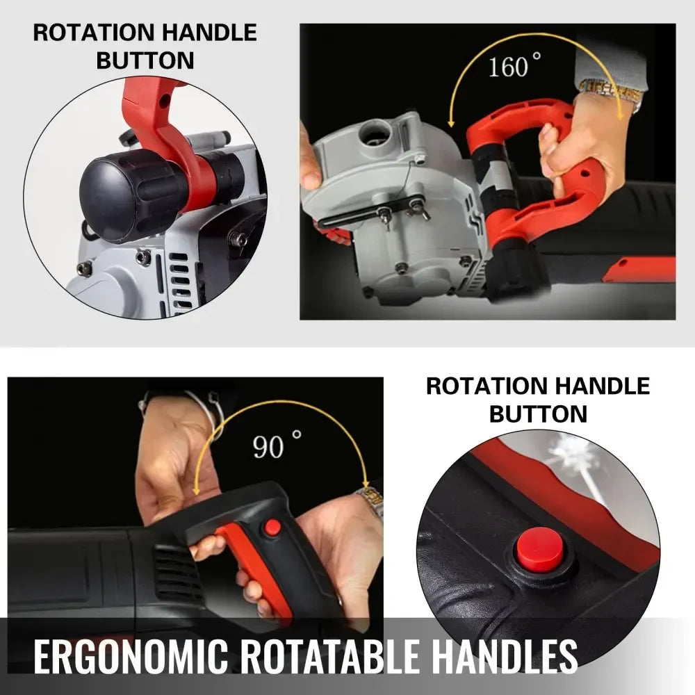 4800W Wall Slotting Machine Concrete Cutter Electric Laser Aiming Groove Slotting Machine 125mm Circular Saw Cutting Tool