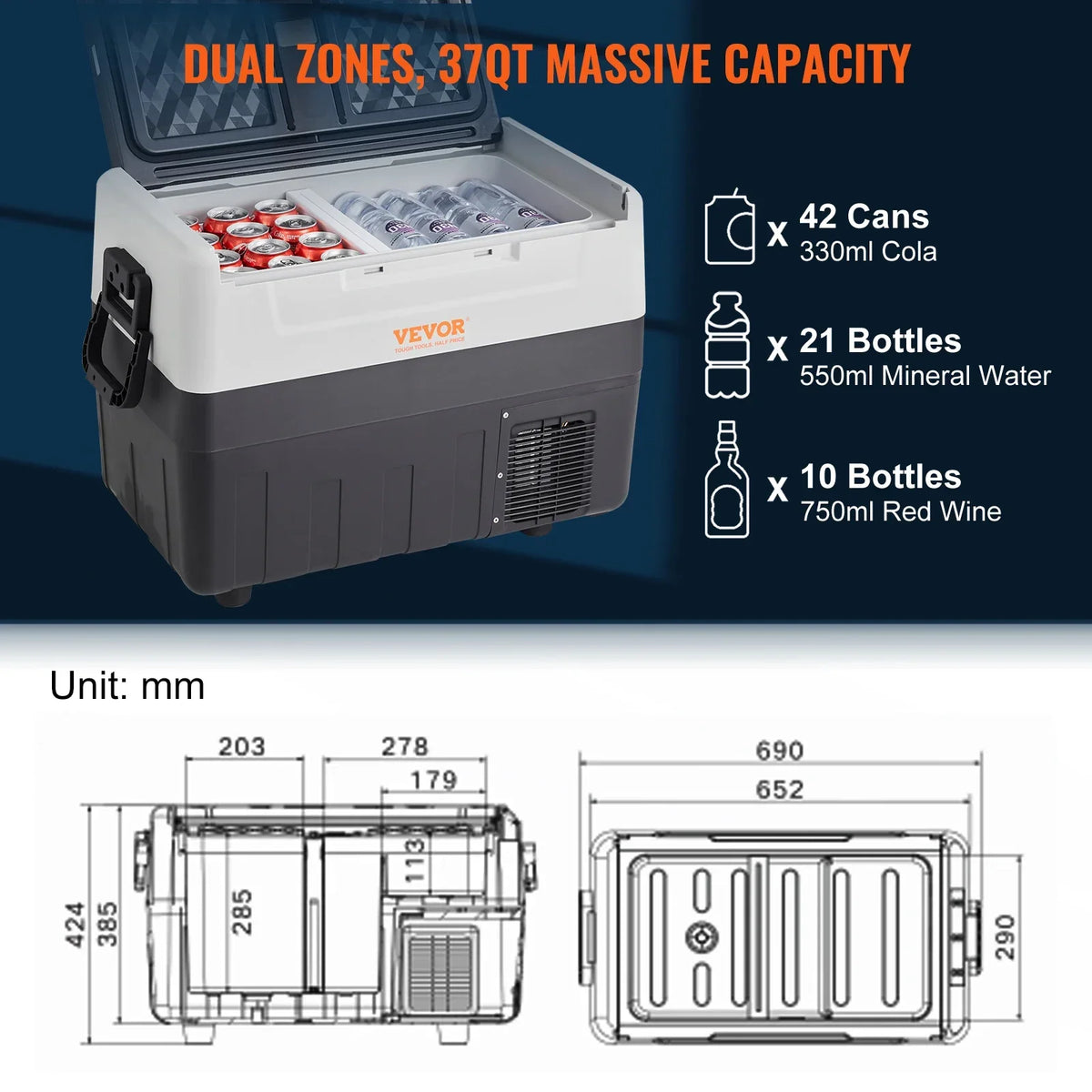 CAR Refridge Mini Refrigerator 35L/45L/55L Portable Foldable Handle with Wheel Compressor Freezer for Camping Picnics
