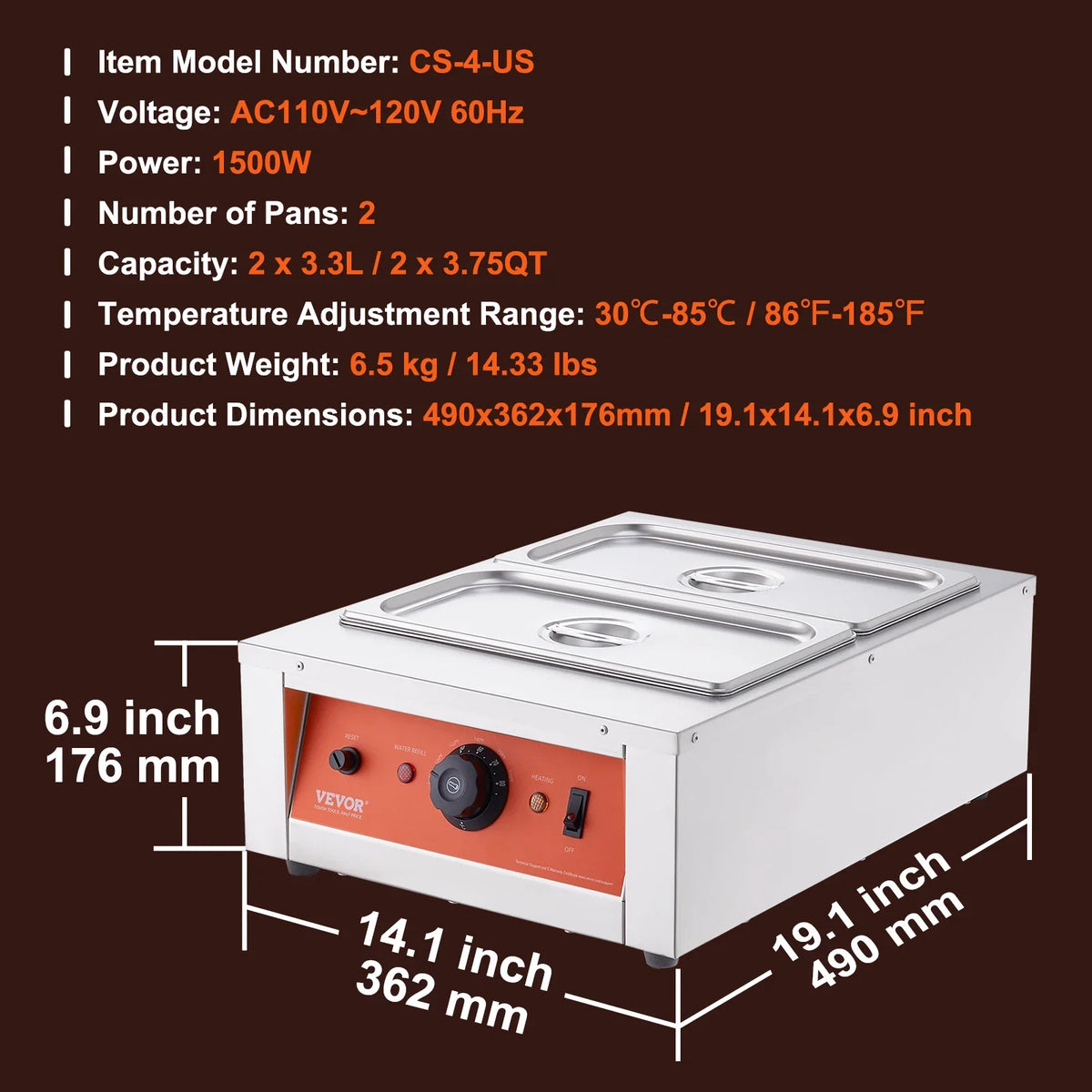 Chocolate Tempering Machine,Stainless Steel Electric Commercial Food Warmer For Chocolate/Milk/Cream Melting and Heating