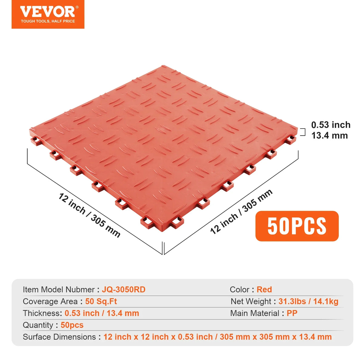 Garage Tiles Interlocking 25/50 Pack Garage Floor Covering Tiles, Non-Slip  Garage Flooring Tiles, for Garages, Basements
