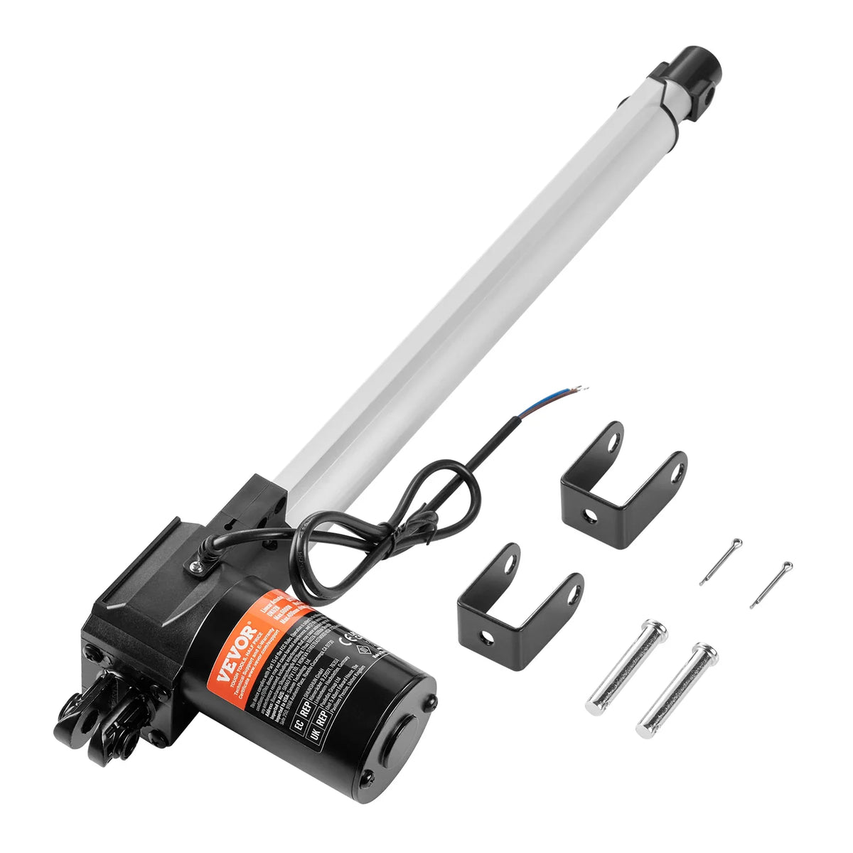 12V Linear Actuator 6/8/10/12/14/16 Inch 6000N 5mm/s Electric Linear Motor Controller W/ Mounting Bracket for Home Use