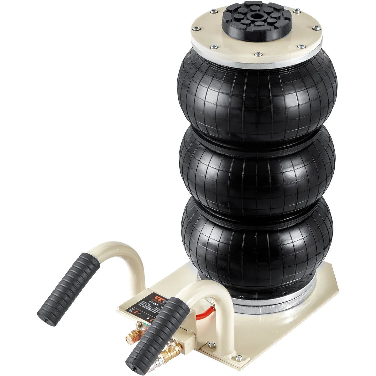 3 Ton/6600 lbs Triple Bag Air Jack 3-5 s Fast Lifting Pneumatic Jack, with Side Handles for Car Garage Repair