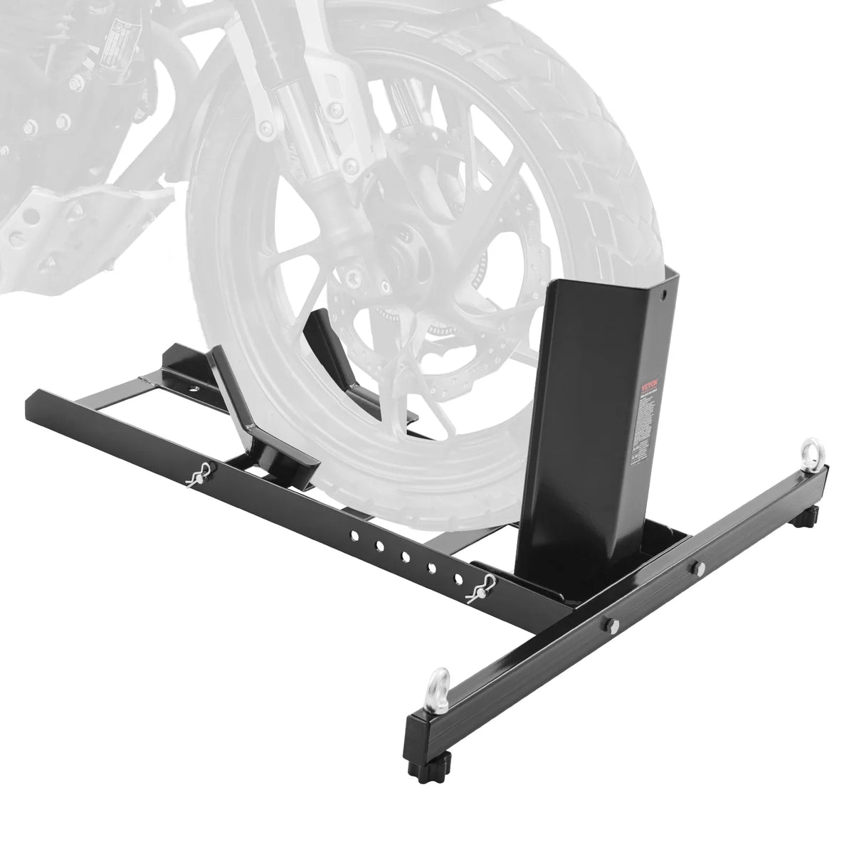 Motorcycle Wheel Chock Upright 1800 lbs Heavy-duty Steel Motorcycle Front Wheel Stand with Adjustable Holes For Motorcycle