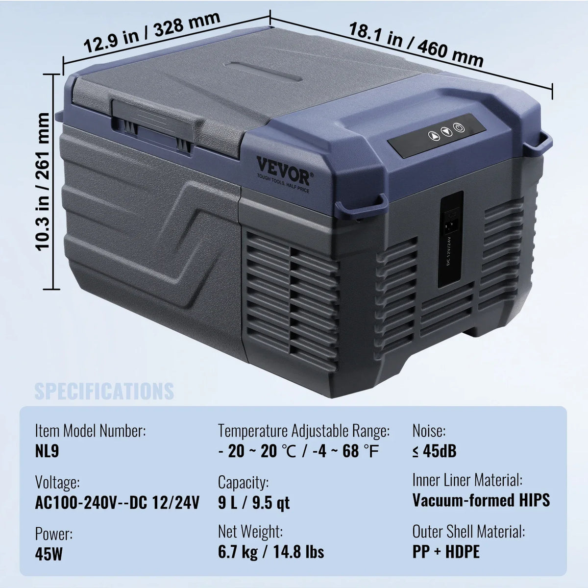 Car Refrigerator  12 Volt Car Refrigerator Fridge  37 L -4℉-68℉  12/24V DC and 100-240V AC  for Outdoor  Camping and RV