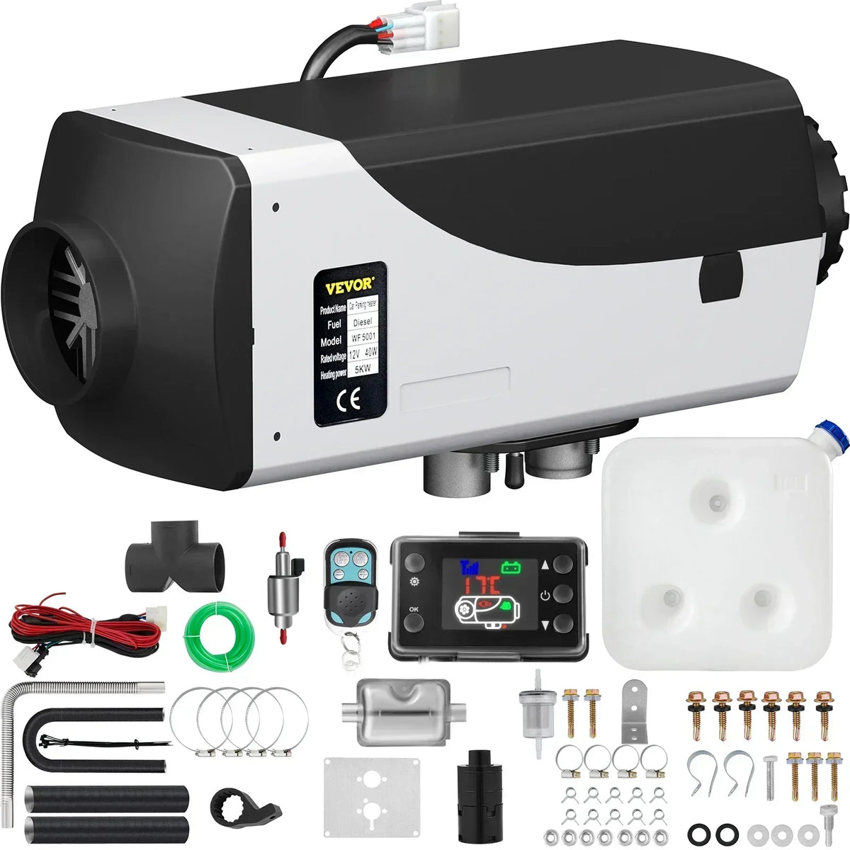 Car Heater Air Diesel Parking Heater 12V 2/5/8KW  LCD Switch Silencer Truck Boat Autos Portable Heat Installation