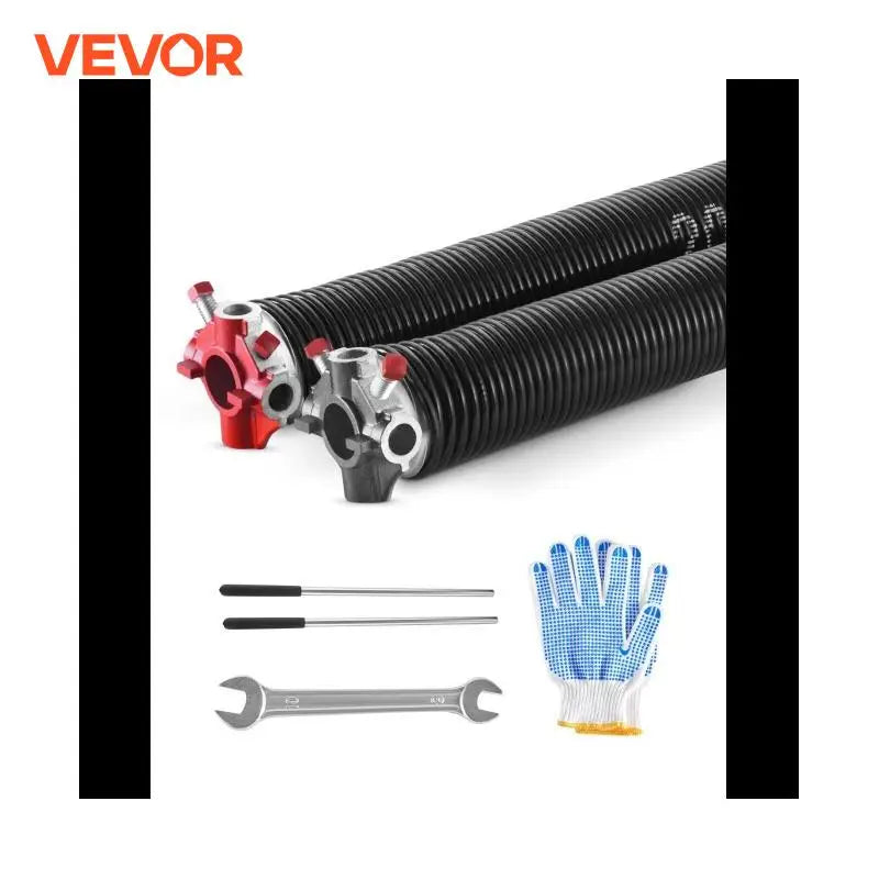 Garage Door Torsion Springs Pair 16000 Cycles Electrophoresis Black Coated for Replacement Garage Door Springs