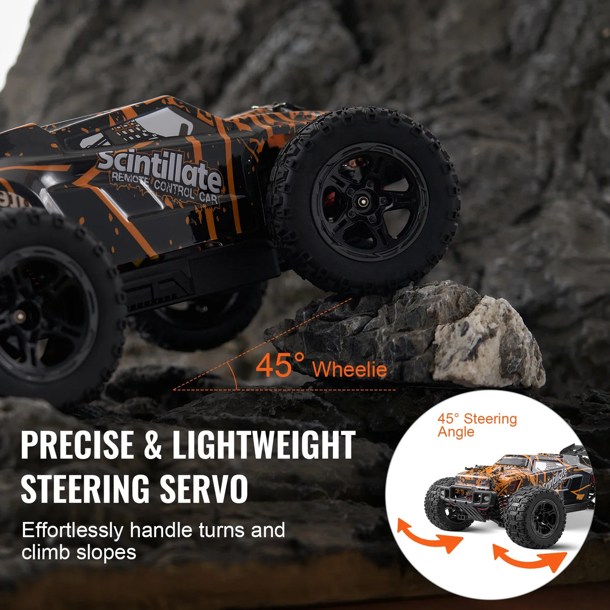 50 km/h 1:10 RC Car High Speed All Terrain 4WD Off-Road Truck with 45° Wheelie Hobby RC Racing Car Toys Gift for Kids