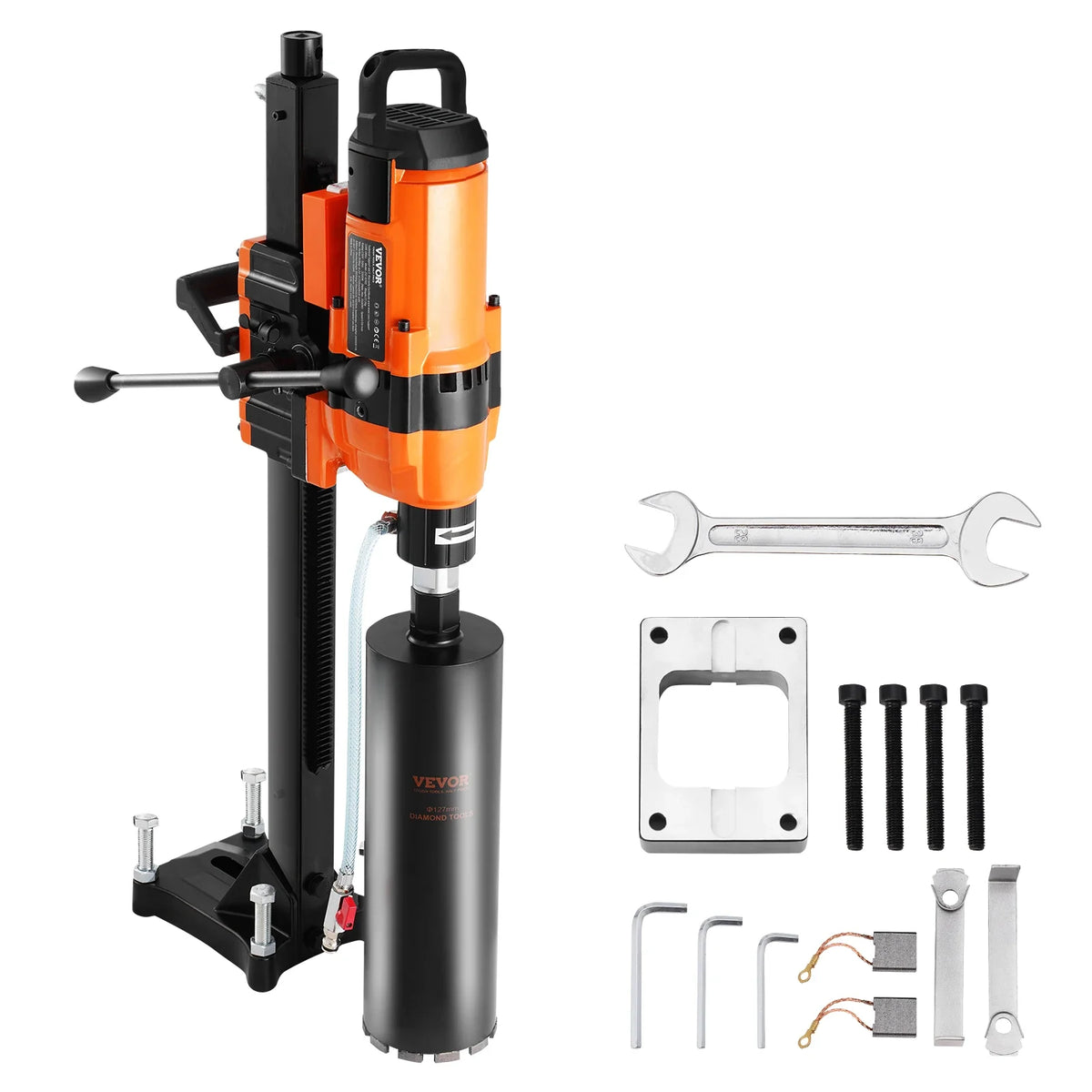 Core Drill Machine, 0.8-11.8in Drilling Diameter Diamond Core Drill Rig w/Core Drill Bit, 3500W Rugged Concrete Core Drill